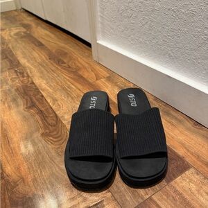 Black Slide Sandals